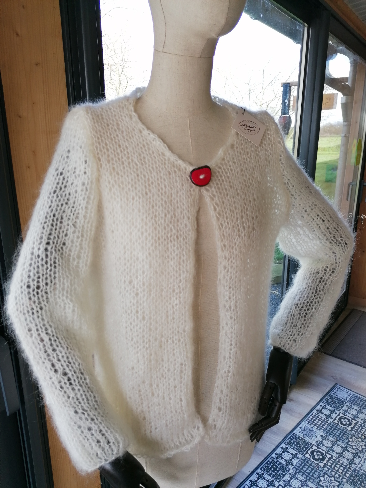 gilet mohair grosse maille